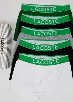 Набор трусов для мужчин 5 шт lacoste. мужские трусы боксеры лакосте. набор нижнего белья мужского бренд8 фото