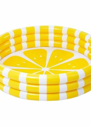 Бассейн надувной intex лемон 58432 33х147 см желтый
