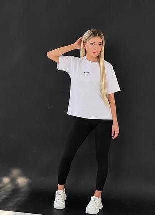 Женская футболка nike базовая однотонная размер  l белая