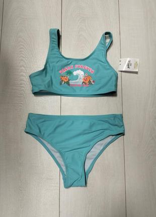 Купальник для девочки бирюзовый vacay forever primark 128, 134, 140, 146, 152, 158, 164, 166см