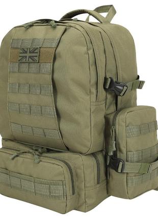 Рюкзак тактический военный боевой универсальный для военных всу kombat uk expedition pack 50л оливковый ve-33