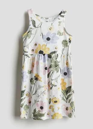Літня сукня біла в квітковий принт h&m 92, 98/104, 110/116, 122/128, 134/140см