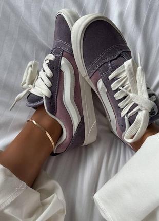 Женские кеды vans knu school “violet”5 фото