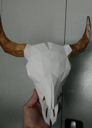Paperkhan збірна модель фігура пазл череп голова паперкрафт papercraft подарунок сувернір іграшка конструктор