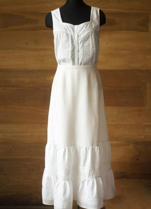 Біла лляна спідниця максі жіноча XL / 54, розмір xl, 2xl