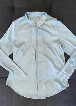 Атласная рубашка h&m