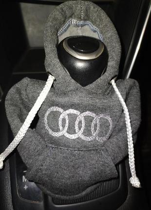 Чехол кофта худи аксессуар на кпп car hoodie ауди audi серый подарок автомобилисту 10070