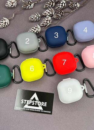 Чохол силіконовий для samsung galaxy buds 2 протиударний із карабіном