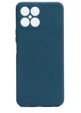 Чохол fiji style для honor x8 4g силікон бампер із захистом блоку камер синій