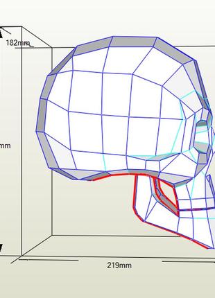 Paperkhan набор для создания 3d фигур череп голова паперкрафт papercraft подарок сувернир игрушка конструктор7 фото