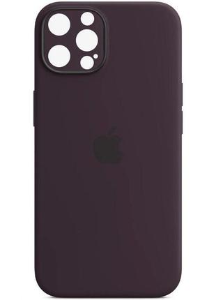 Чохол fiji silicone case full camera для apple iphone 15 pro max бампер накладка із захистом камери dark aubergine