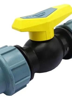 Кран пластиковий затискний/затискний d25 зз 3/4