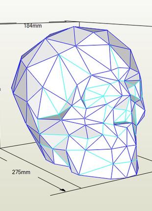 Paperkhan набор для создания 3d фигур череп голова паперкрафт papercraft подарок сувернир игрушка конструктор5 фото