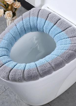 Чохол на унітаз, м'який. чохол на кришку унітаза, будь-який розмір. блакитний 30х30х1 см.