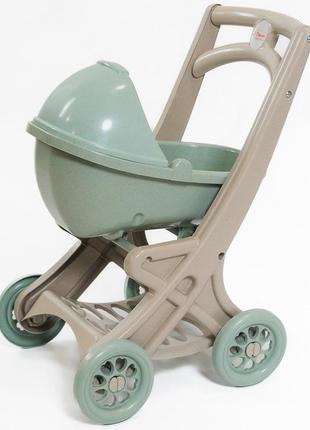 Пластикова коляска для ляльок doloni toys eco green (0121/01eco) — стійка та стильна