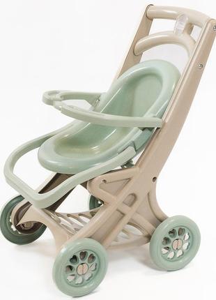 Пластикова коляска для ляльок doloni toys eco green (0122/01eco) — стійка та стильна