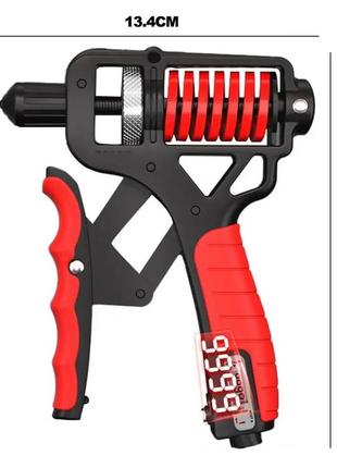 Эспандер кистевой регулируемый красный с черным 5-165кг. эспандеры кистевые для рук со счетчиком нажатий 999910 фото
