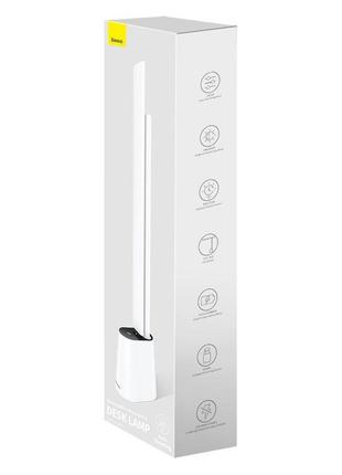 Настольная лампа baseus led smart eye белая (с встроенным аккумулятором 2200 mah), светодиодная лампа5 фото