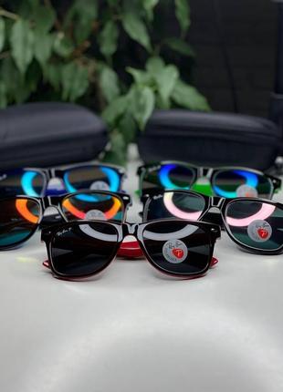 Солнцезащитные очки ray ban wayfarer 👓👓 polarized рай бан рей бен классические вайфарер с поляризацией разноцветн
