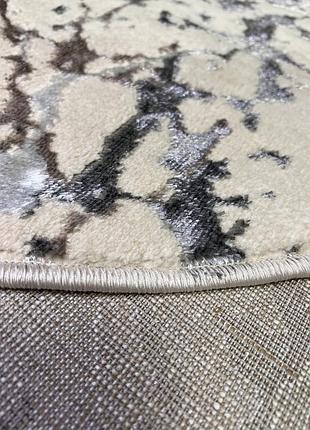 Килим 2.5x5.0 м optima з комбінованим ворсом і термоусадкою павутина beige 2576a