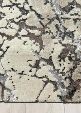 Килим 2.5x5.0 м optima з комбінованим ворсом і термоусадкою павутина beige 2576a