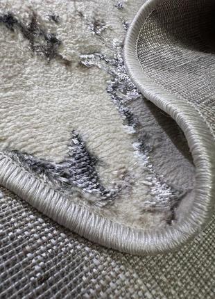 Килим 2.5x5.0 м optima з комбінованим ворсом і термоусадкою павутина beige 2576a