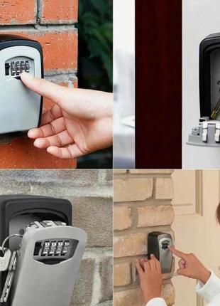 Кодовый мини сейф для ключей денег бокс 115*94 ключница ящик со шторкой с кодовым...