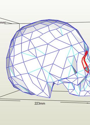 Paperkhan набор для создания 3d фигур череп голова паперкрафт papercraft подарок сувернир игрушка конструктор9 фото