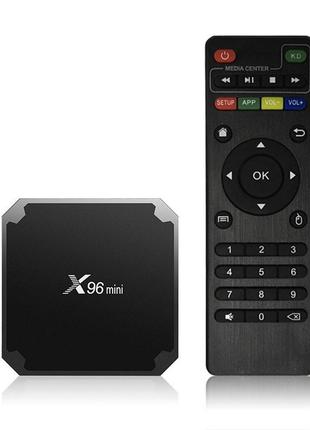Приставка smart tv box x96 mini 2/16 гб на android 9 0, смарт-тв приставка або медіаплеєр hd.