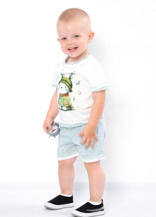 Комплект ясельный для мальчика (футболка + шорты), носи свое, 288 грн