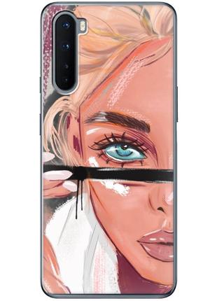 Чохол силіконовий з картинкою на oneplus nord (ілюстрація стильна дівчина)