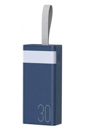 Зовнішній акумулятор портативний зарядний пристрій повербанк на 30000mah с led-світильником8 фото