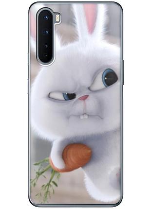 Чехол силиконовый с картинкой на oneplus nord (мультик, злой кролик снежок)