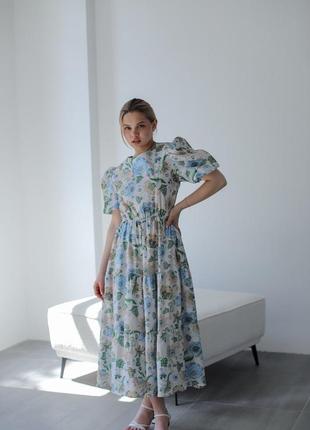 Сукня в квіти з відкритою спинкою🌸
