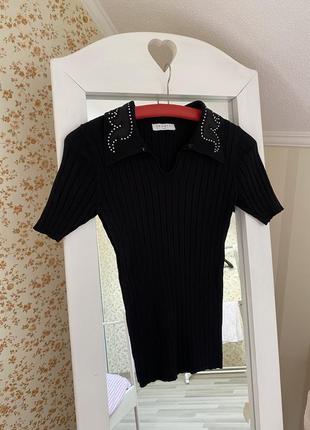 Неймовірно красива фірмова блуза світер кофта в рубчик футболка sandro paris р.xs/s нова