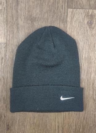 Шапка nike real серая винтажная мужская спортивная женская винтаж самая базовая бини