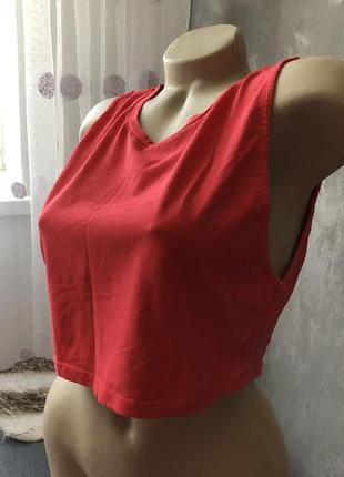 Топ красный zara