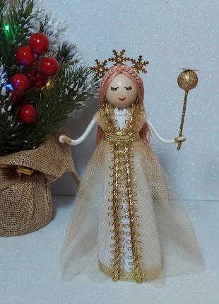 Кукла ручной работы "снегурочка"