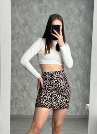 Юбка леопардовая