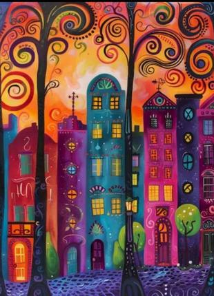 Яркая картина по номерам на холсте без рамки 20*30 см а4