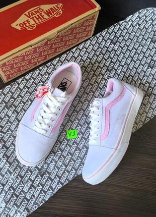 Уценка vans old school кроссовки белые кеды 40 р 25.5см