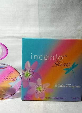 Туалетная вода incanto shine sneaker salvatore ferragamo 100 мл, винтаж.