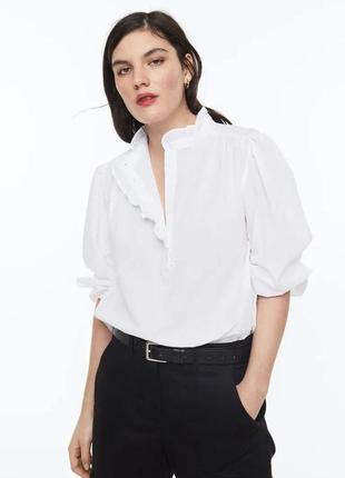 Блуза з рюшами h&m