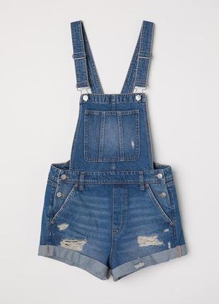 Джинсовий комбінезон шорти h&m 34 xs-s