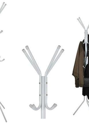 Вішалка-стійка для одягу  біла ruhhy 170 см