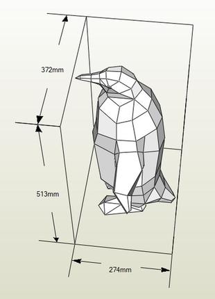 Paperkhan конструктор из картона 3d пингвин птица птичка паперкрафт papercraft набор для творчества игрушк7 фото