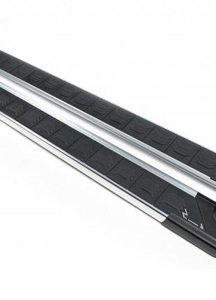 Бокові пороги redline v1 (2 шт., алюміній) довга база для volkswagen t5 2010-2015 рр