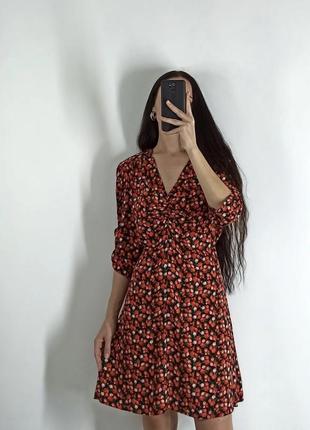 Новое платье в цветочный принт primark 100% viscosa вискоза