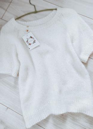 Топ из ангоры и кидмохера. hand made.