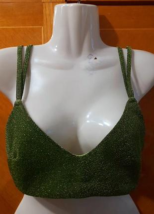 Стильный верх купальника / топ с люрексом р.8 /36 от asos